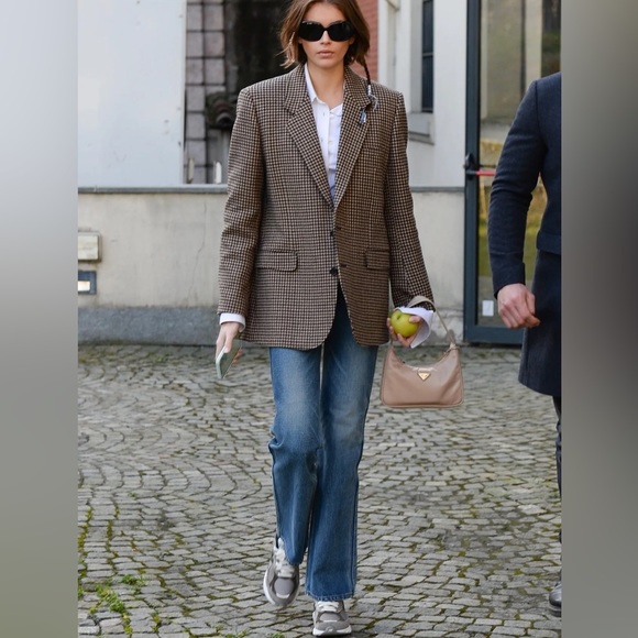 STUDIO TOMBOY HOUNDSTOOTH BLAZER - Picture 9 of 10